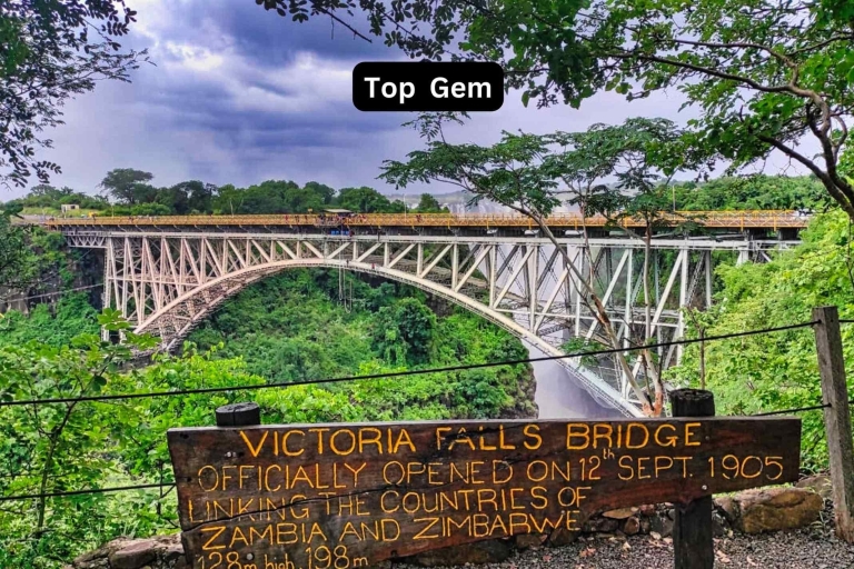 Depuis les chutes Victoria : Vue des chutes et visite du pontChutes Victoria : Vues de la crête et des chutes