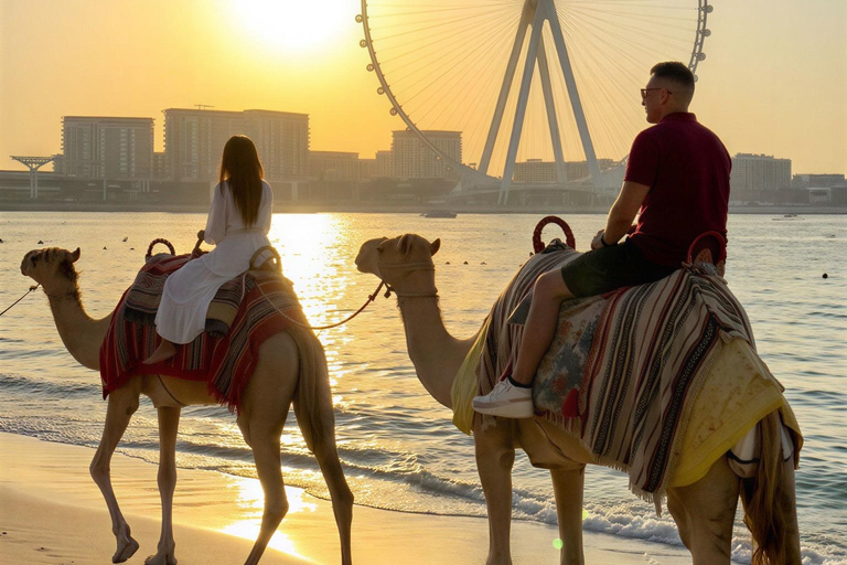 Dubai: Guided Camel Ride on JBR Beach with Skyline Views