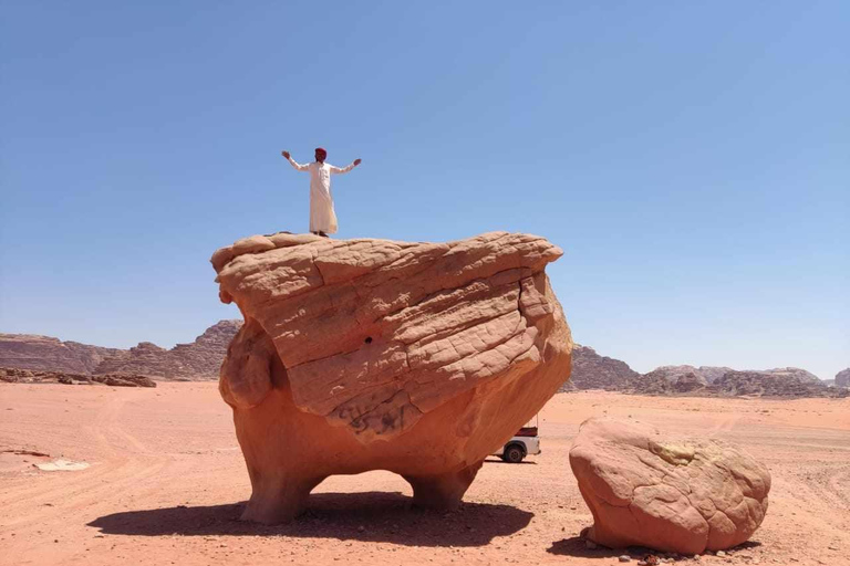 WADI RUM: HALF DAG JEEP TOUR in de ochtend of zonsondergangHALF DAG JEEP TOUR zonder lunch