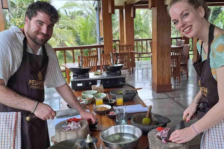 Ubud: Balinese Cooking Class 10Dish and Market with Tranfers