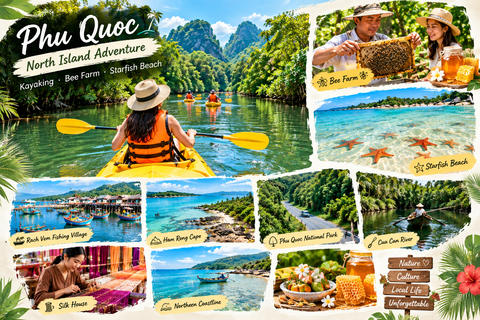 Phu Quoc: Cua Can Kayaking, Starfish Beach & Fishing Village