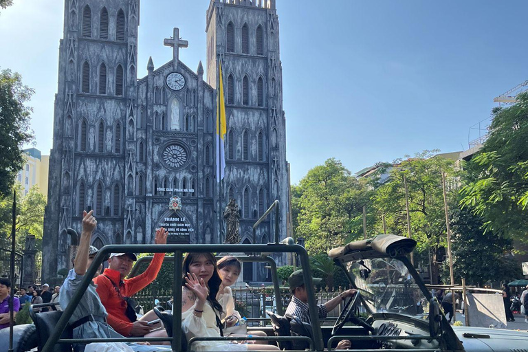 Hanoi: Half‑Day Jeep City Tour, Landmarks & Local Food