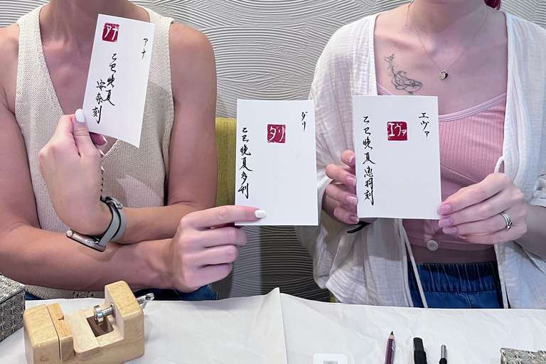 Kyoto: Stone Seal Carving Workshop with Calligrapher Calligraphy & Stone seal carving course