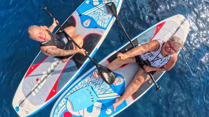 Ayia Napa: Sea Caves or Blue Lagoon SUP/Kayak Tour