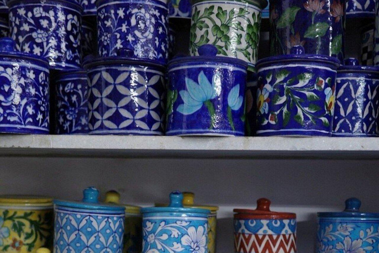 Jaipur Shopping Tour with Blue Pottery &Block Print Workshop Private Tour: Car + Guide