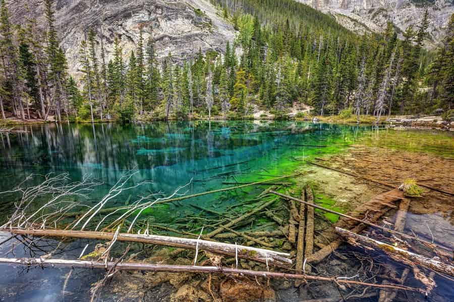Grassi Lake und Grotto Canyon Wandern Calgary/Canmore/Banff. Foto: GetYourGuide Grassi Lake und Grotto Canyon Wandern Calgary/Canmore/Banff. Foto: GetYourGuide