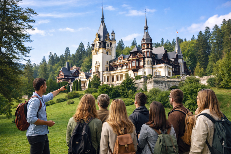 Bucharest: Transylvania Castles and Brasov Day Trip Spanish Tour Group