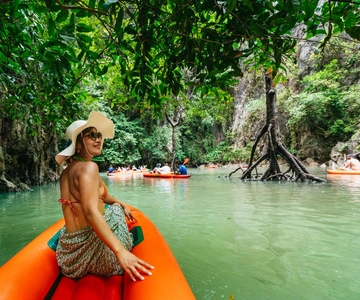 Phuket: Phang Nga Bay Twilight Kayaking Tour with Meals