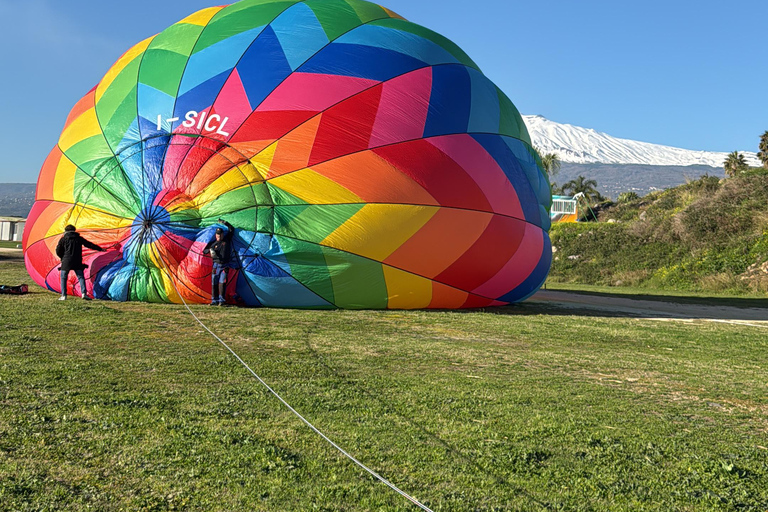 Hot Air Balloon Flight at the Foot of Mt. Etna Ticket for a hot air balloon flight at the foot of Mt. Etna (Mon–Thu)