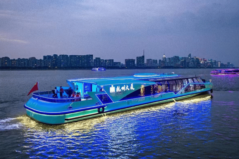 Hangzhou night tour 6 Harmonies Pagoda Qiantang river cruise