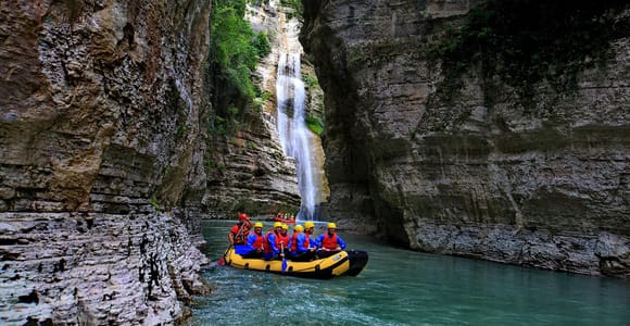 From Golem/Durrës: Osumi Canyons Rafting in Narrow Gorges