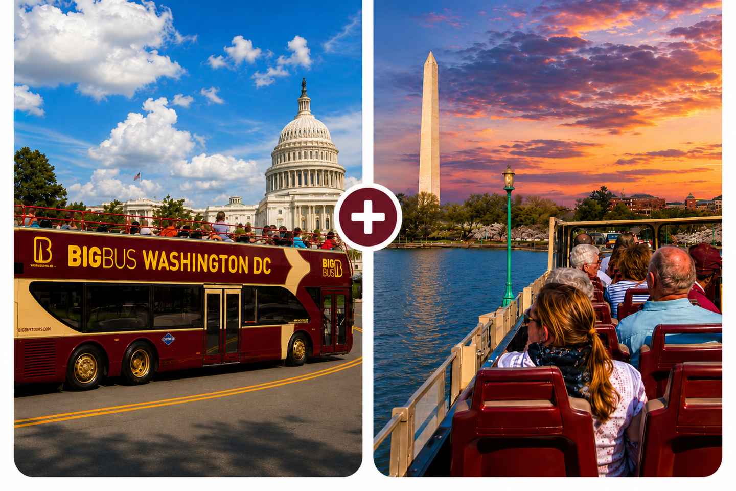 Best of DC: Hop-on Hop-off Tour and Guided Sunset Tour - 48hr Ticket, Arlington Audio Tour, and Guided Sunset Tour