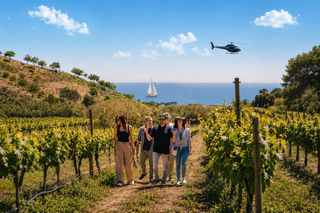 Barcelona: Helicopter, Winery Tour, & Optional Sailing Trip