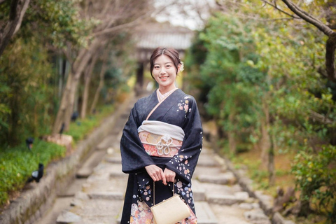 Kyoto : Location de kimono et visite guidée avec un guide local