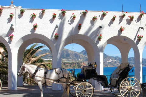 Málaga: Excursión de un día a Frigiliana y Nerja con vino y tapasDesde Benalmádena Solymar