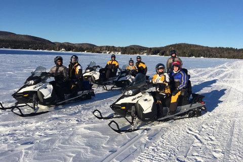 Mont-Tremblant Area: Guided Snowmobile Tour Solo Snowmobile Adventure 1.5 to 2 h (one-seater snowmobile)