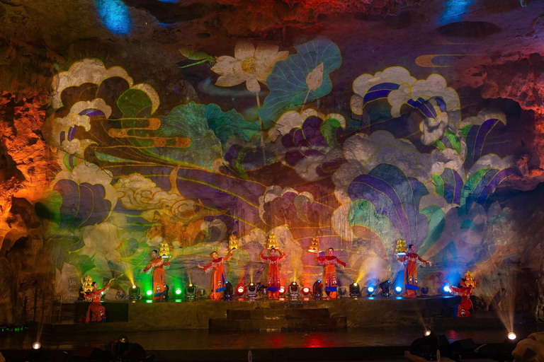 From Hanoi: Ha Long Bay Cruise, Cave Tour, and Dinner Show