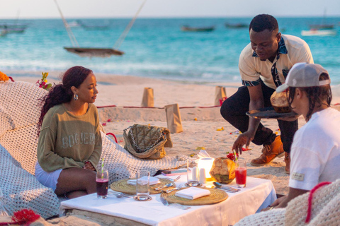 Romantic Beach Dinner with Drone Photos