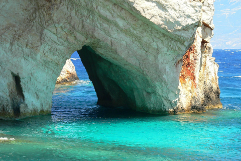 Zakynthos boat trip to Blue Caves and shipwreck site
