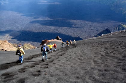 Etna: Trekking to 3,000m, pick-up from Catania, and Drone Video at the base of the summits