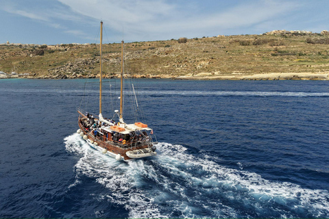 From Malta: Comino and Gozo Boat Tour with Blue Lagoon Stop