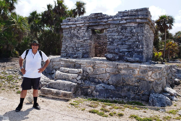 Tulum: Highlights tour with cenote & jungle village. German tour guide. Tulum highlights half-day option with pick-up available from Cancun area