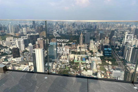 Bangkok: Mahanakhon Skywalk Sunset Ticket with Photo
