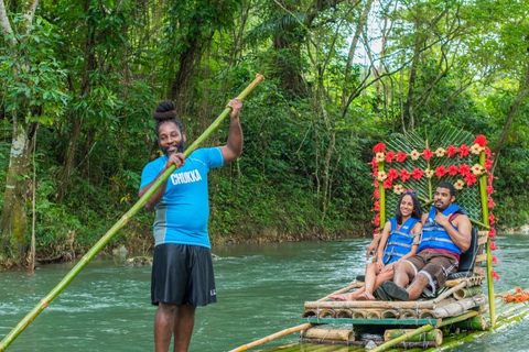 Montego Bay i Negril: Lethe River Bamboo Rafting & Horseback