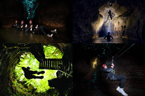 Från Auckland: Waitomo Caves Black Abyss Adventure Tour