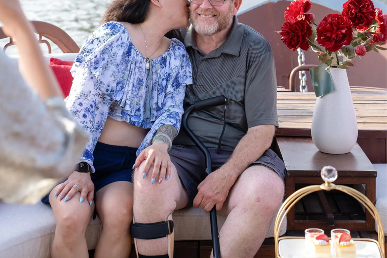 Hue: Luxury Sunset Tea & Dinner Cruise on Perfume River [No Dinner] Luxury Sunset Tea Cruise
