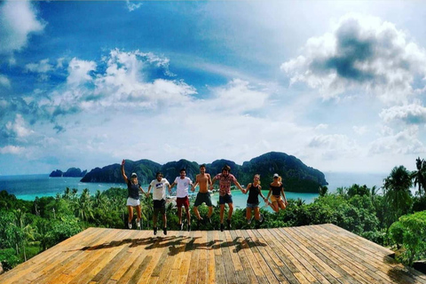 Phi Phi: Guided Jungle Trek & Night Swim with Plankton Trek with French-Speaking Guide