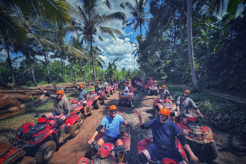 Ubud: Gorilla Face Quad Bike, Jungle Swing, Waterfall & Meal Tandem Ride with Bali Transfers