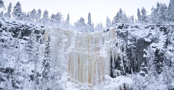 From Rovaniemi: Korouoma & Auttiköngäs Frozen Waterfalls