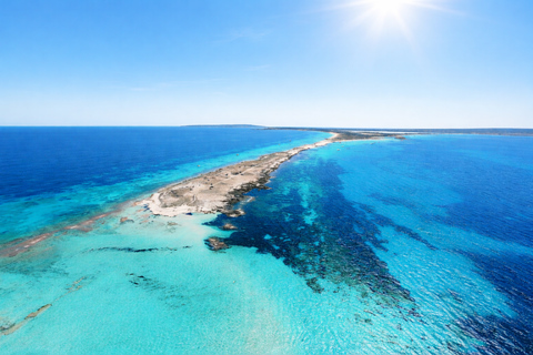 Ibiza: Formentera Boat with Open Bar, 3 meals & Sunset Party ADVANCE: Standard selection of food & open bar option