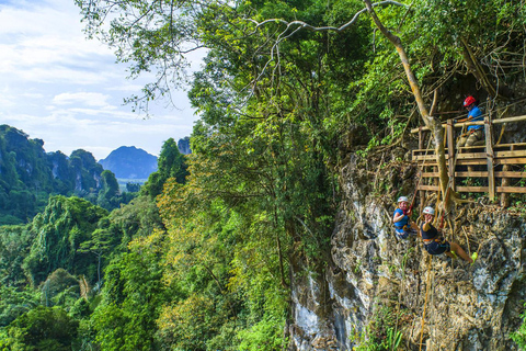 Krabi: Zipline, ATV & TouwklimervaringZipline hele dag