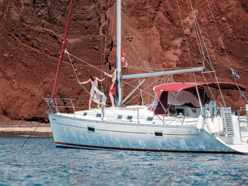 Tour privato di 5 ore in barca a Santorini per passeggeri in crociera