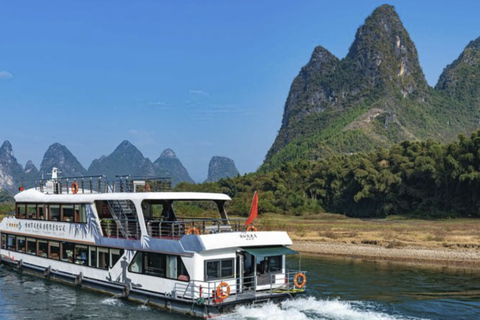 Guilin: Join a group Li river cruise biking west street tour