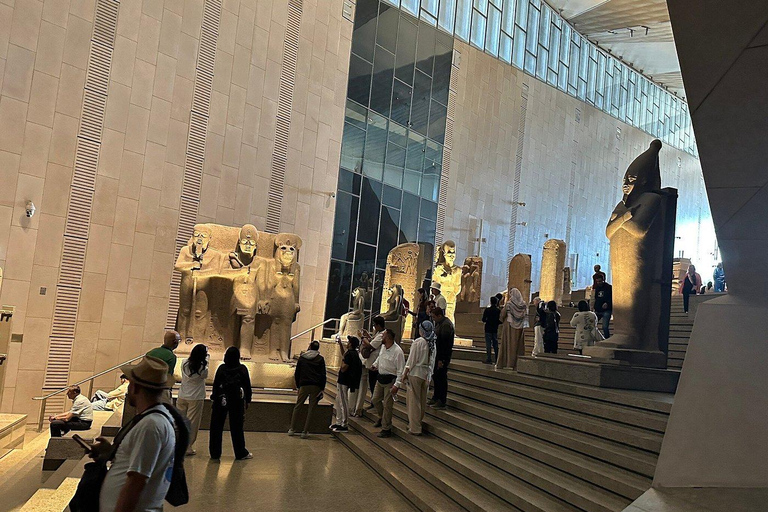 Sharm: Cairo Day Trip by Flight, Pyramids & GEM Grand Museum Entry to the Giza Pyramids, Sphinx and old Egyptian Museum