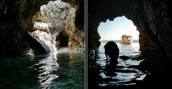 Krk: Sonnenuntergangsfahrt mit Schwimmen in der Blauen Grotte und Delfinbeobachtung