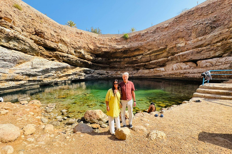 From Muscat: Guided Wadi Tiwi Hike, Romantic Cave & Sinkhole