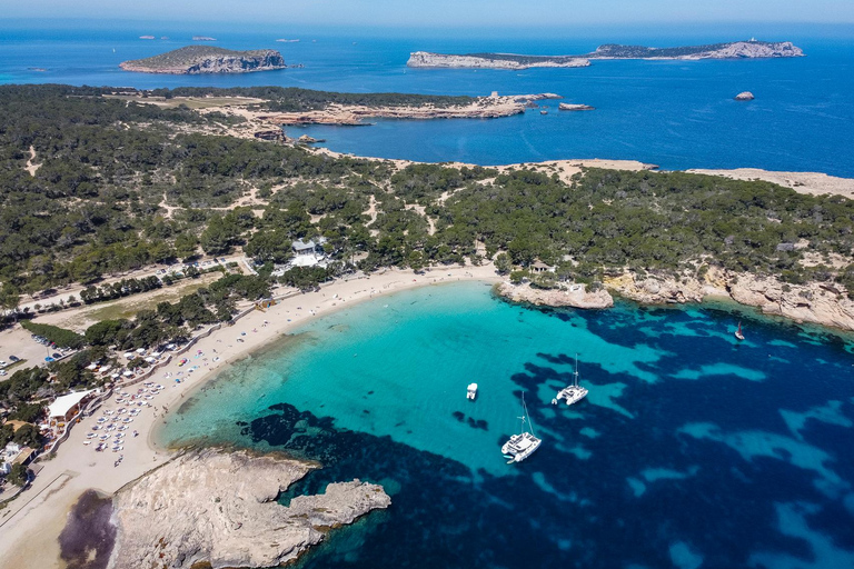 From Sant Antoni: round trip by boat to Cala Conta or Cala Bassa Round trip from Sant Antoni to Cala Conta