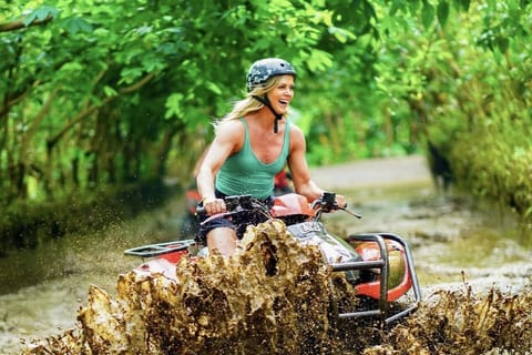 Ubud: ATV Adventure Through Barong Tunnel, River & Waterfall