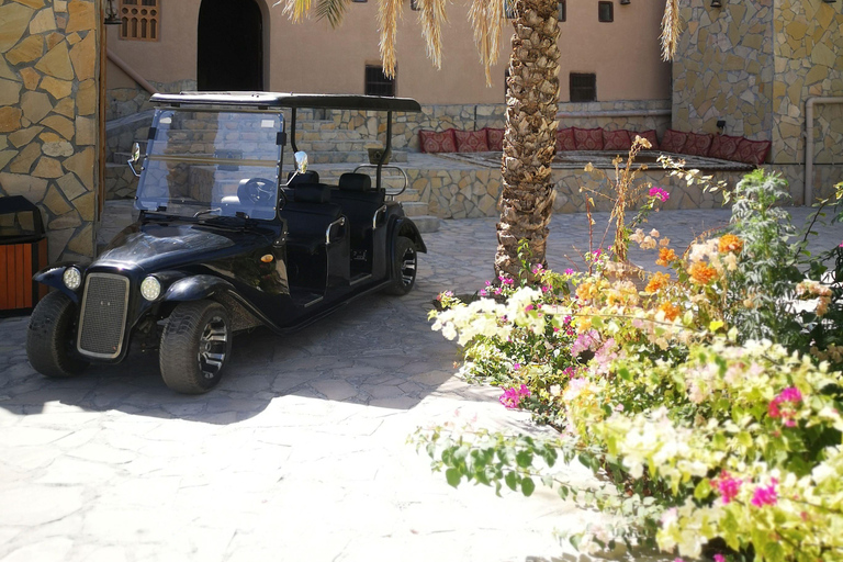 Passeio de carrinho cultural pela vila de Al Aqur