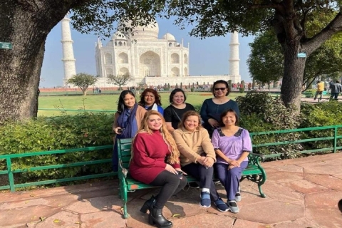 Desde Delhi: Visita al Taj Mahal en el tren expreso GatimaanExcursión con billete de tren, almuerzo, entradas a monumentos, guía, coche