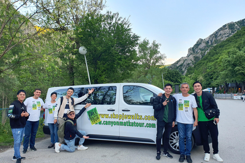 Skopje : Croix du Millénaire, St. Pantelemon, Canyon Matka et pique-nique