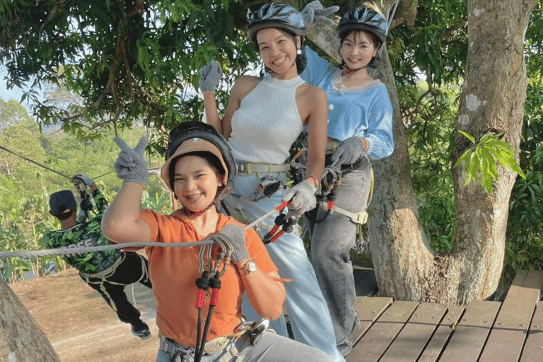 Pattaya: Zipline-Abenteuer mit 25 Plattformen und KinderoptionKurs für Erwachsene