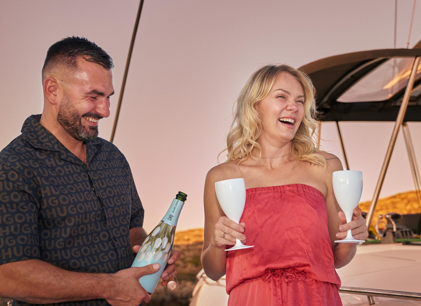 Hersonissos: Luksus katamarantur ved solnedgang med sushi og fri bar