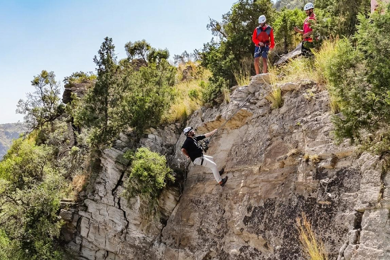 Tanomah: Abseiling Adventure Experience (Rappelling) A group of 4 people