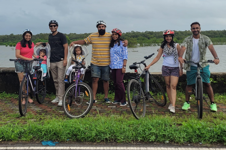 Goa: Chorao Island E-Bike guidad tur veg frukost ingår