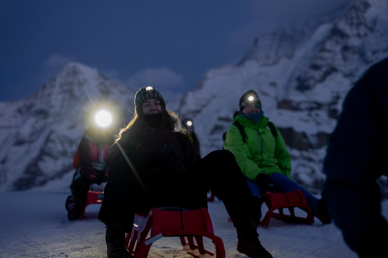 From Interlaken: Sunset Sledding with Fondue